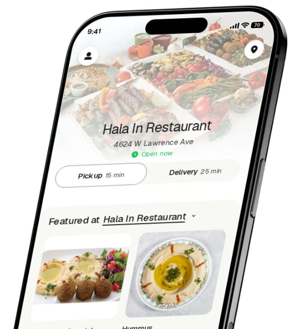 Hala In Restaurant app preview