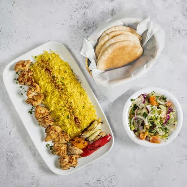 Chicken Breast Kabab Platter.