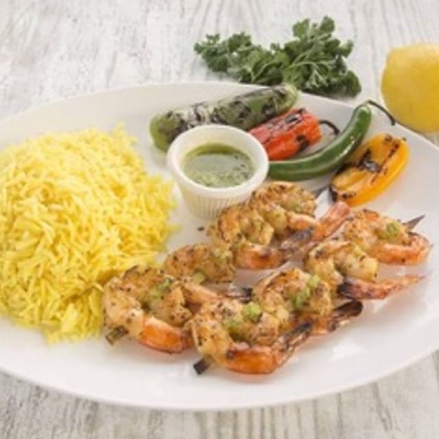 Grilled Shrimps Platter.