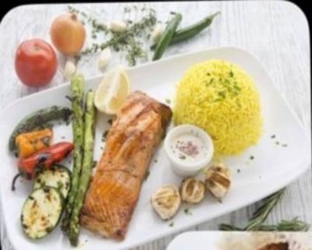 Salmon Kebab.